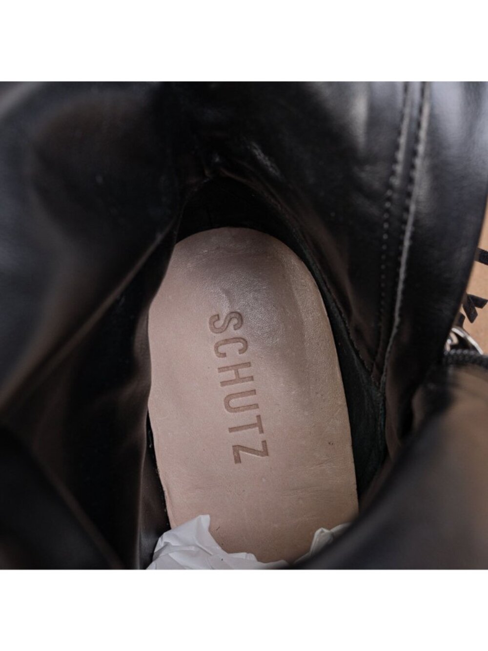 Schutz Women Vickie Black Suede Fashion Party Pointy Zip Toe Knee Boots sz 8 - Picture 7 of 13